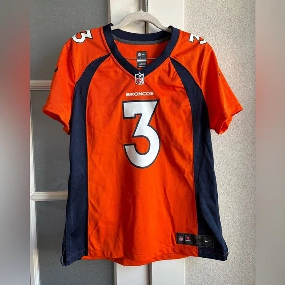 Nike - Women's Nike Russell Wilson Orange Denver Broncos Player Jersey -Sz Large - Picture 2 of 6